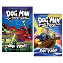 Dog Man Series by Dav Pilkey 2 Books Collection Set: Book No. 11 and 12 (Twenty Thousand Fleas Under the Sea and The Scarlet Shedder [Hardback])