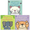 That’s Not My… Touchy Feely 3 Book Set by Fiona Watt – Kitten, Elephant & Teddy Baby Sensory Collection