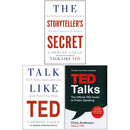 Talk Like TED, TED Talks and The Storytellers Secret 3 Books Collection Set by Carmine Gallo and Chris Anderson