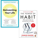 Reinventing Your Life & The Power of Habit 2-Book Collection Set by Jeffrey E. Young, Janet S. Klosko & Charles Duhigg