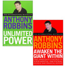 Tony Robbins 2 Books Collection Set (Awaken The Giant Within & Unlimited Power)