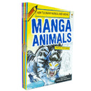 Step by Step Guide to Draw Manga & Anime for Beginners 6 Books Collection Set – Animals, Dragons, Monsters & Superheroes Drawing Books