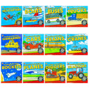 Wheels and Automobiles 12 Books Collection Set – Cars, Trains & Educational Transport Collection for Kids