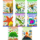 Universal Knowledge Library Animals & Nature 8 Book Collection Set – Dinosaurs, Oceans, Volcanoes & Educational Science Learning Books