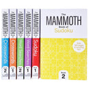 The Mammoth Crosswords, Word Searches and Sudoku 6 Books Collection Set – Puzzle Brain Training Collection