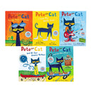 Pete the Cat 5 Books Collection Set – I Love My White Shoes & Picture Story Collection for Kids