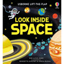 Usborne Lift-The-Flap Look Inside: Space by Rob Lloyd Jones - An interactive lift-the-flap introduction to galaxies, stars and the moon for young children