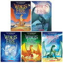 Wings of Fire Graphix Series (Book 5-9) By Tui T. Sutherland: Graphic Novels 5 Books Collection Set (The Brightest Night, Moon Rising, Winter Turning, Escaping Peril and Talons Of Power)