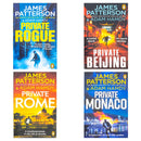 James Patterson Private Series 4 Books Collection Set (Books 16-19) (Private Rogue, Private Beijing, Private Rome, Private Monaco)