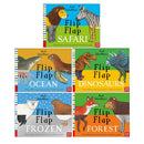 Axel Schefflers Flip Flap Series 5 Books Collection (6-10) (Safari, Ocean, Dinosaurs, Frozen, Forest)