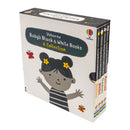Usborne Baby’s Very First Black & White Books – 4 Board Book Set | High Contrast Newborn Baby Books (Animals, Hello!, Outdoors, Bedtime)