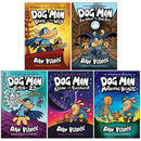 Dog Man Books 6–10 Collection 5 Books Set by Dav Pilkey – Fetch-22, Grime and Punishment & Graphic Adventure Collection