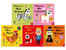 Felt Flaps and a Mirror 5 Books Set By Ingela P Arrhenius (Mr King, Mr Unicorn, Mrs Hen, Mrs Witch, Mrs Zebra)