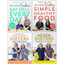 The Hairy Dieters Book 5-8 Collection 4 Books Set By Hairy Bikers (Go Veggie, Make It Easy, Simple Healthy Food & Eat Well Every Day)