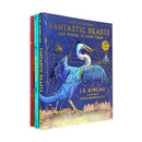 J.K. Rowling Illustrated Edition 3 Book Hardback Collection Set – Fantastic Beasts, Quidditch & Beedle the Bard