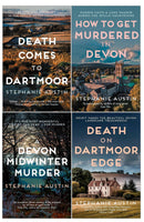 Devon Mysteries 4 Books Collection Set by Stephanie Austin (Books 6-9) (Death Comes to Dartmoor, A Devon Midwinter Murder, Death on Dartmoor Edge, How to Get Murdered in Devon)