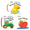 Petite Boutique Touch and Feel 3 Book Set – Things That Go, Animal Babies & First Words Baby Sensory Collection