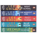Jack Reacher Series (21-25) Collection 5 Books Set By Lee Child (Night School, The Midnight Line, Past Tense, Blue Moon, The Sentinel)